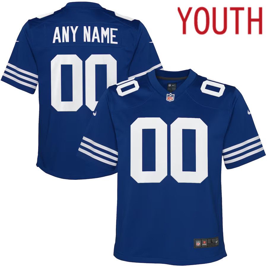 Youth Indianapolis Colts Nike Royal Alternate Custom Game NFL Jersey